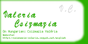valeria csizmazia business card