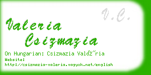 valeria csizmazia business card